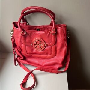 Tory Burch Coral Red Shoulder Bag
